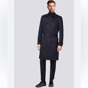 Men’s Pal Zileri Navy Trench Coat L